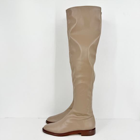 Schutz Womens Kaolin Over The Knee Flat Boots US 8 B EU 38.5 Beige NWOB - Picture 8 of 11